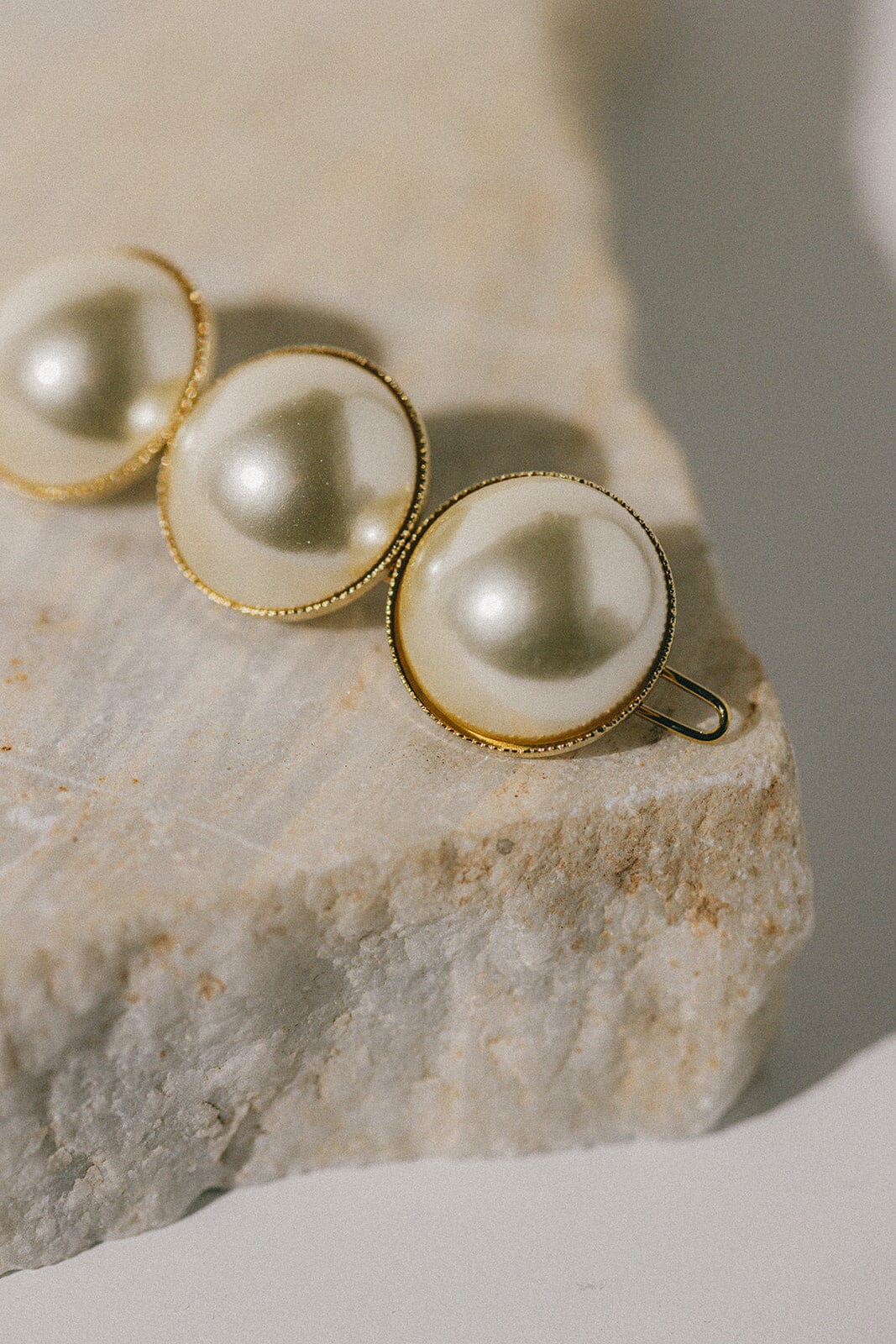 Maxi Barrette Nélya Or Perles Accessoires Monsieur Simone