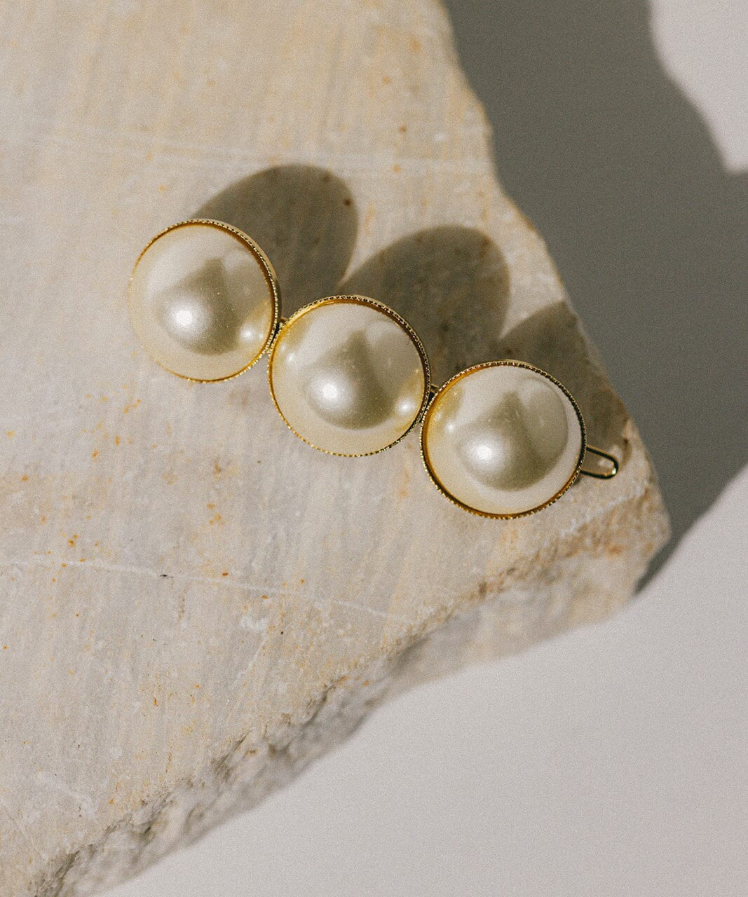 Maxi Barrette Nélya Or Perles Accessoires Monsieur Simone