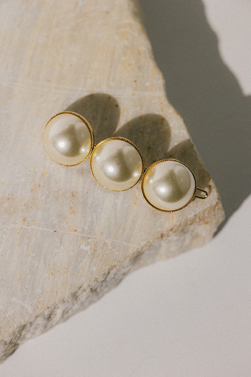 Maxi Barrette Nélya Or Perles Accessoires Monsieur Simone