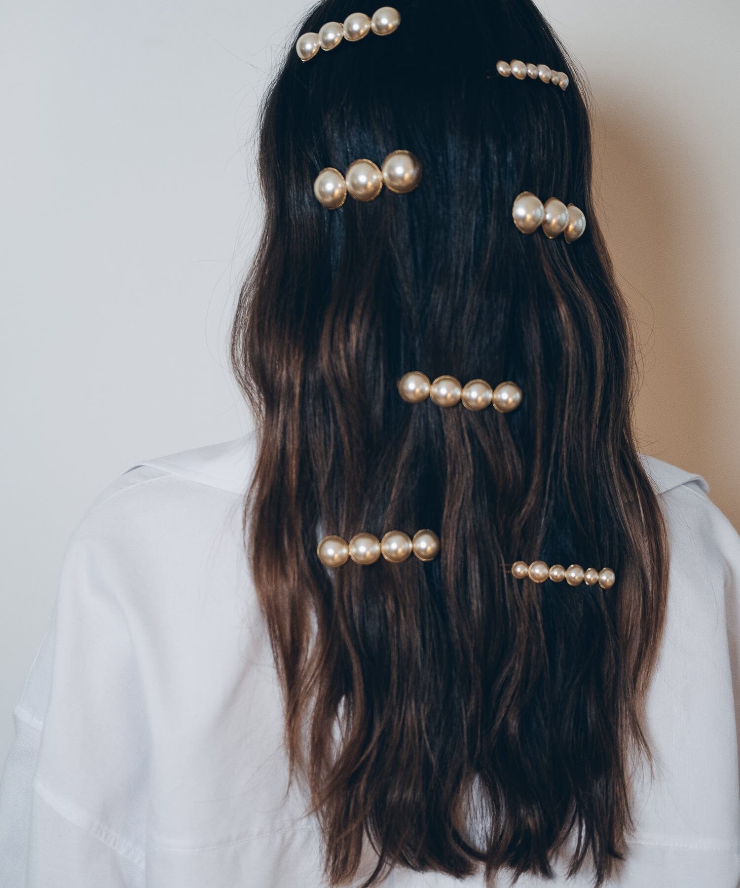 Maxi Barrette Nélya Or Perles Accessoires Monsieur Simone