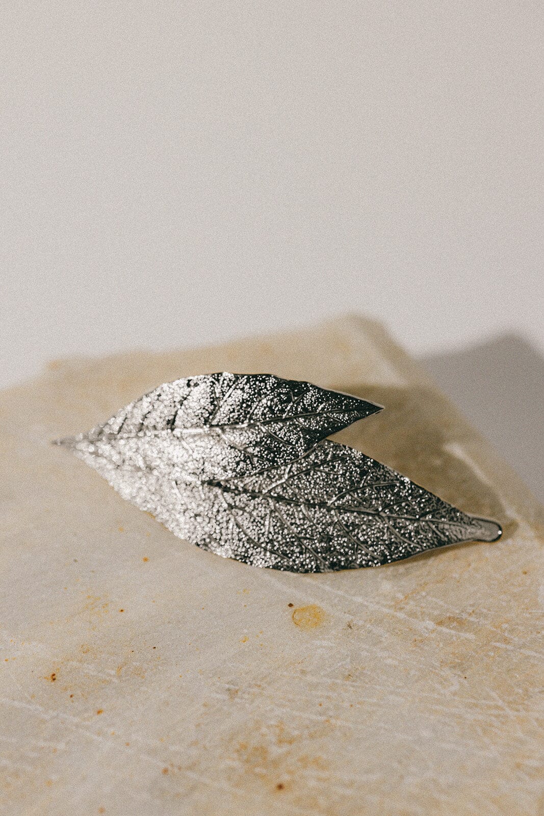 Maxi Barrette Thalie Argent Feuilles Accessoires Monsieur Simone