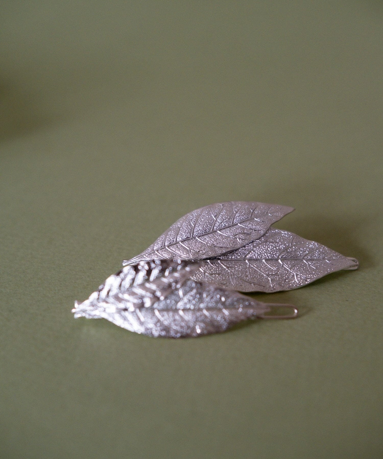 Maxi Barrette Thalie Argent Feuilles Accessoires Monsieur Simone