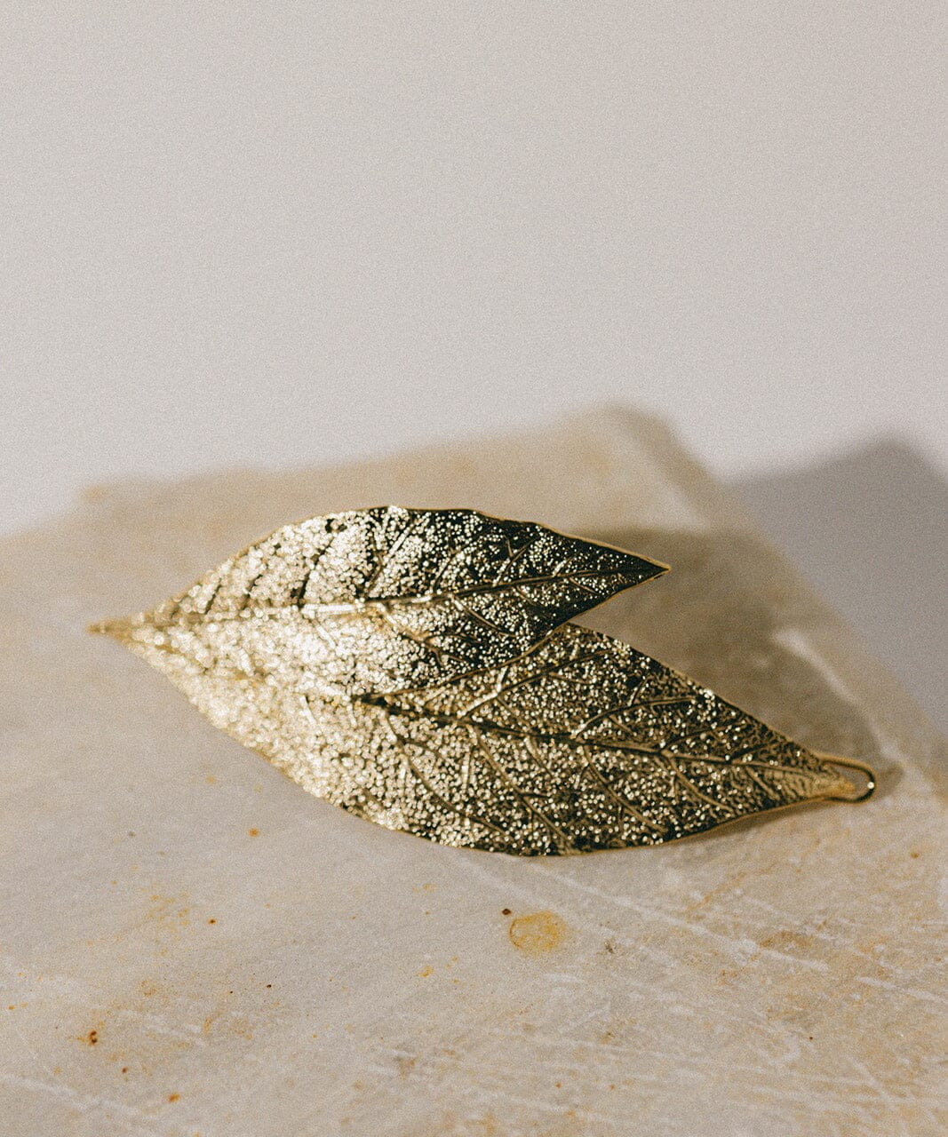 Maxi Barrette Thalie Or Feuilles Accessoires Monsieur Simone