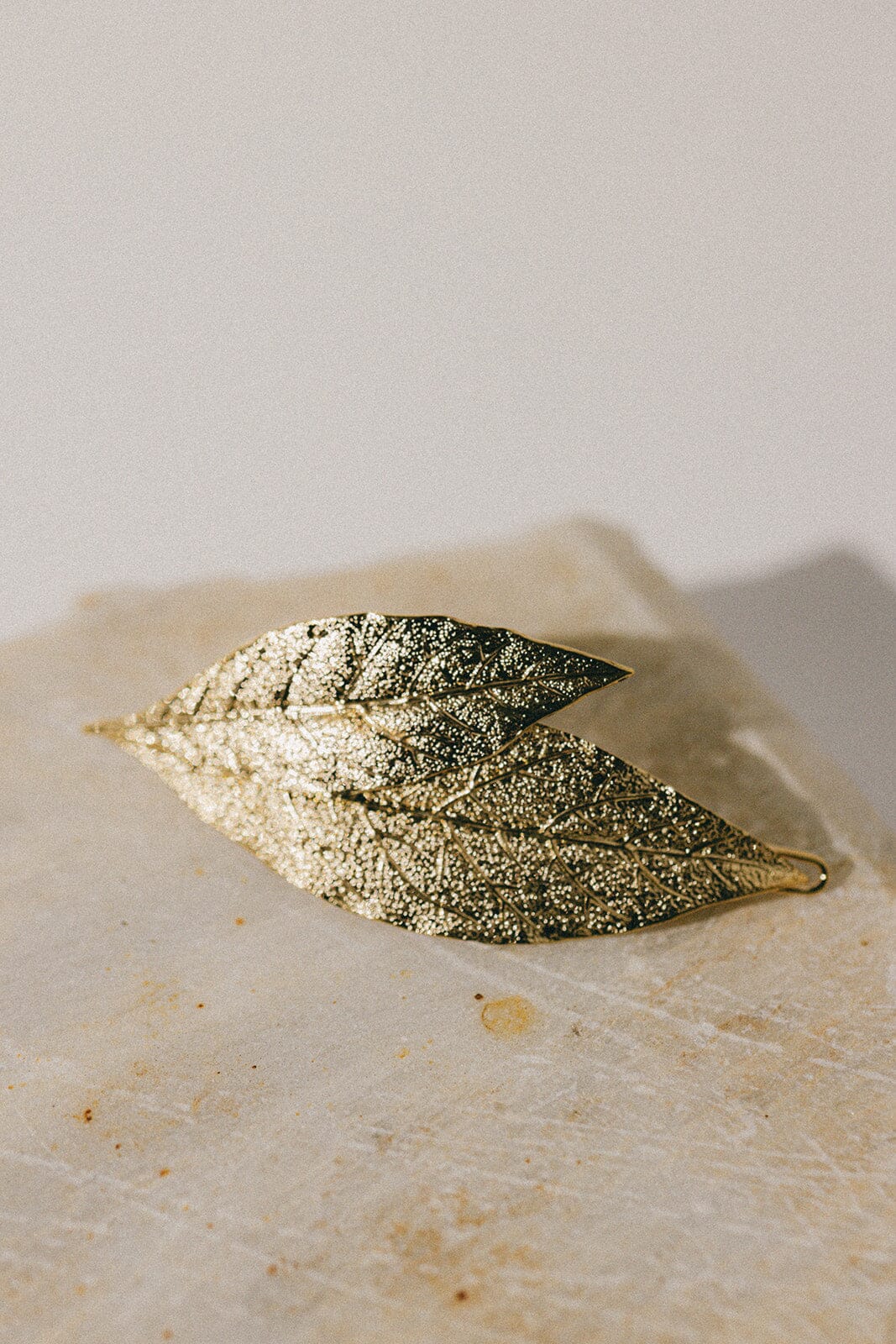 Maxi Barrette Thalie Or Feuilles Accessoires Monsieur Simone