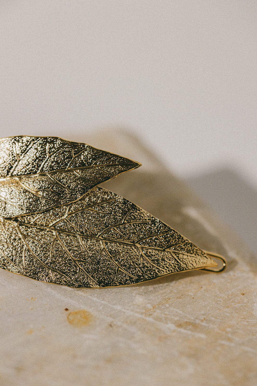 Maxi Barrette Thalie Or Feuilles Accessoires Monsieur Simone