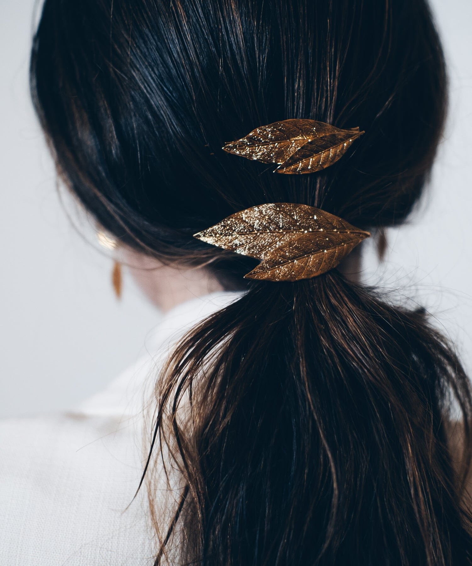 Maxi Barrette Thalie Or Feuilles Accessoires Monsieur Simone