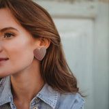 Maxi Boucles d'Oreilles Puces Aphrodite Argent Coeur Boucles d'Oreilles Monsieur Simone