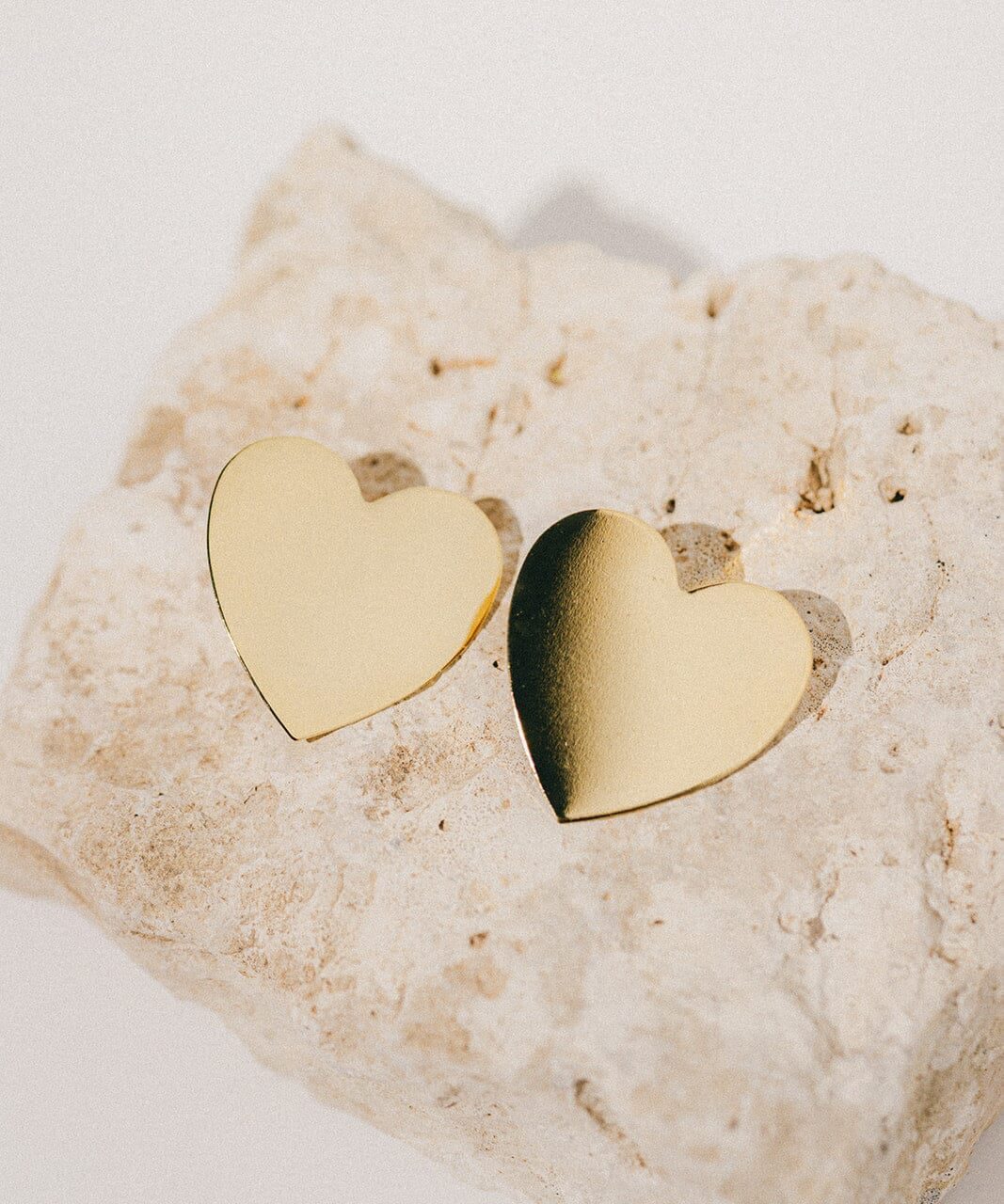 Maxi Boucles d'Oreilles Puces Aphrodite Or Coeur Boucles d'Oreilles Monsieur Simone