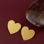 Maxi Boucles d'Oreilles Puces Aphrodite Or Coeur Boucles d'Oreilles Monsieur Simone