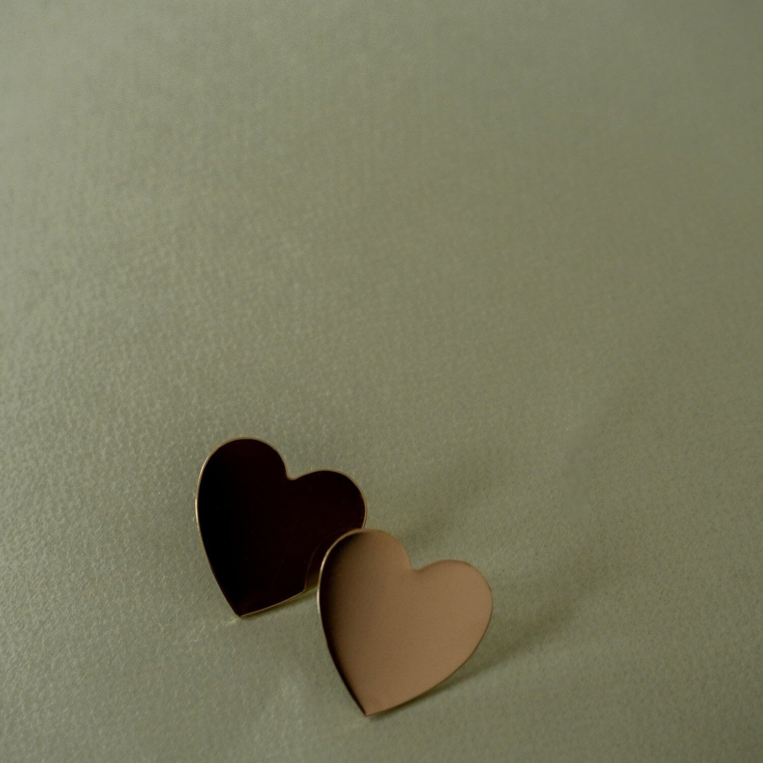 Maxi Boucles d'Oreilles Puces Aphrodite Or Coeur Boucles d'Oreilles Monsieur Simone