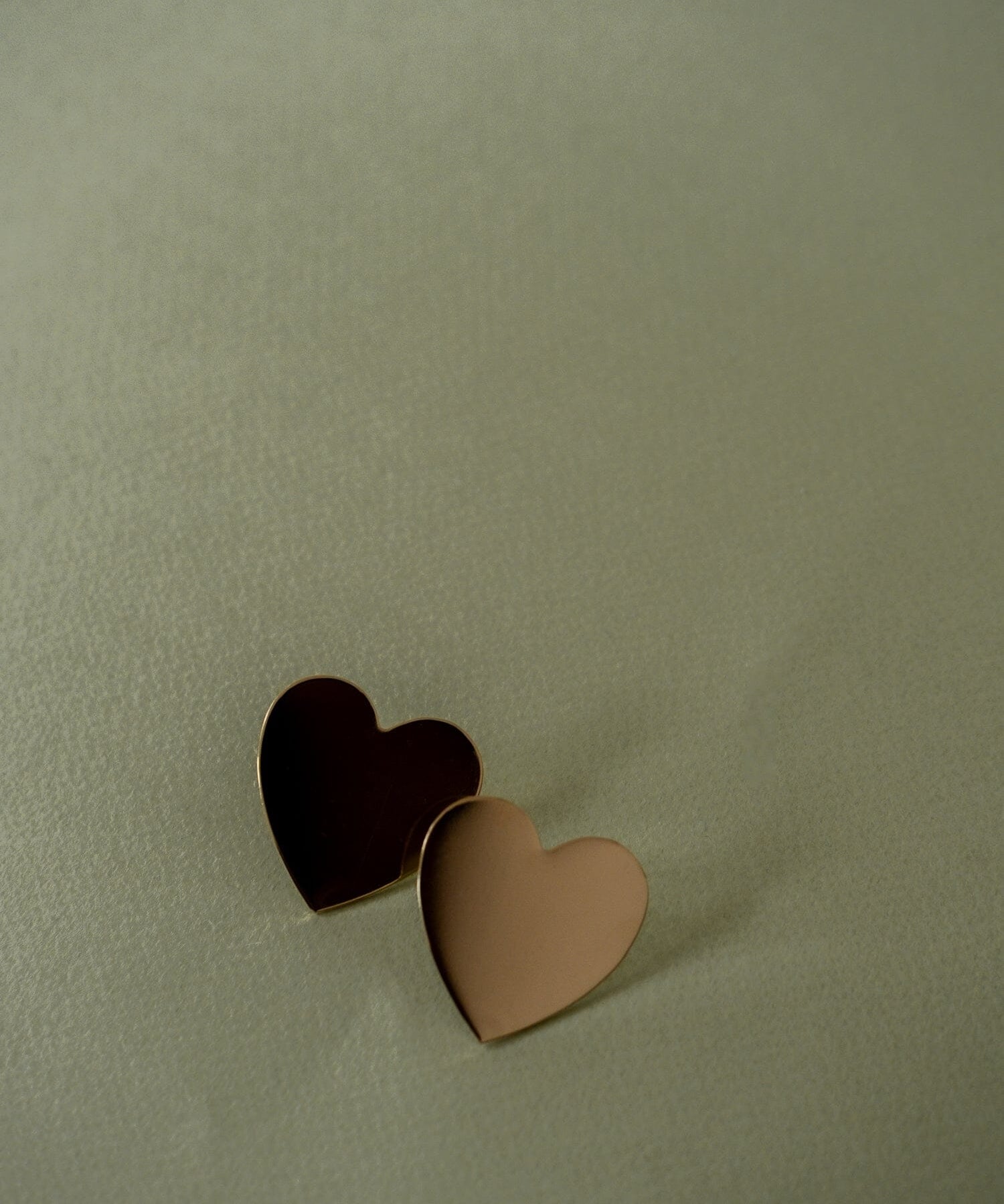 Maxi Boucles d'Oreilles Puces Aphrodite Or Coeur Boucles d'Oreilles Monsieur Simone