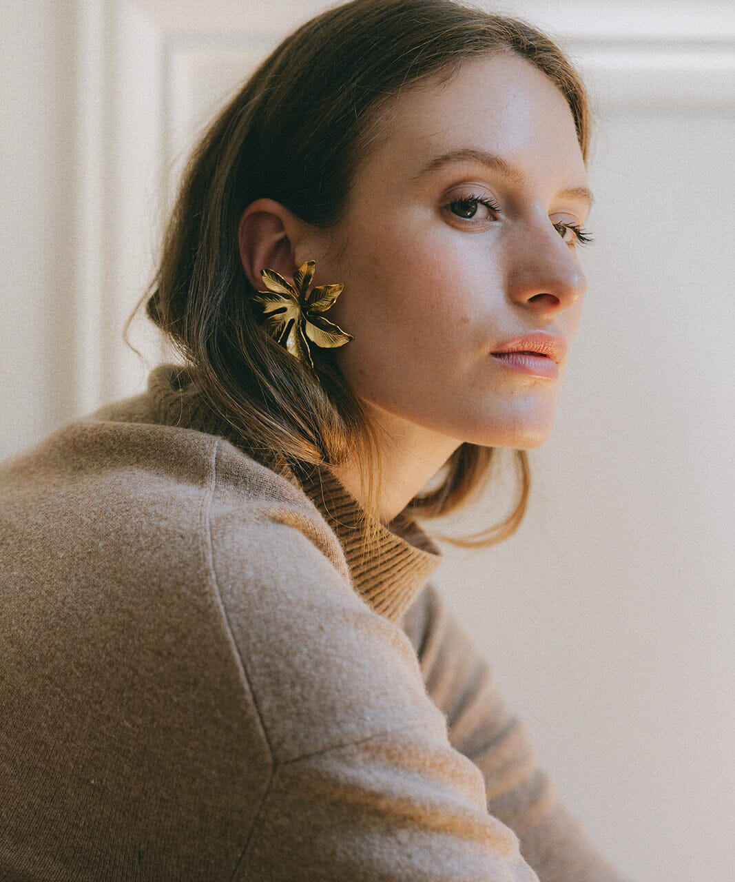 Maxi Boucles d'Oreilles Puces Chloris Argent Fleurs Boucles d'Oreilles Monsieur Simone