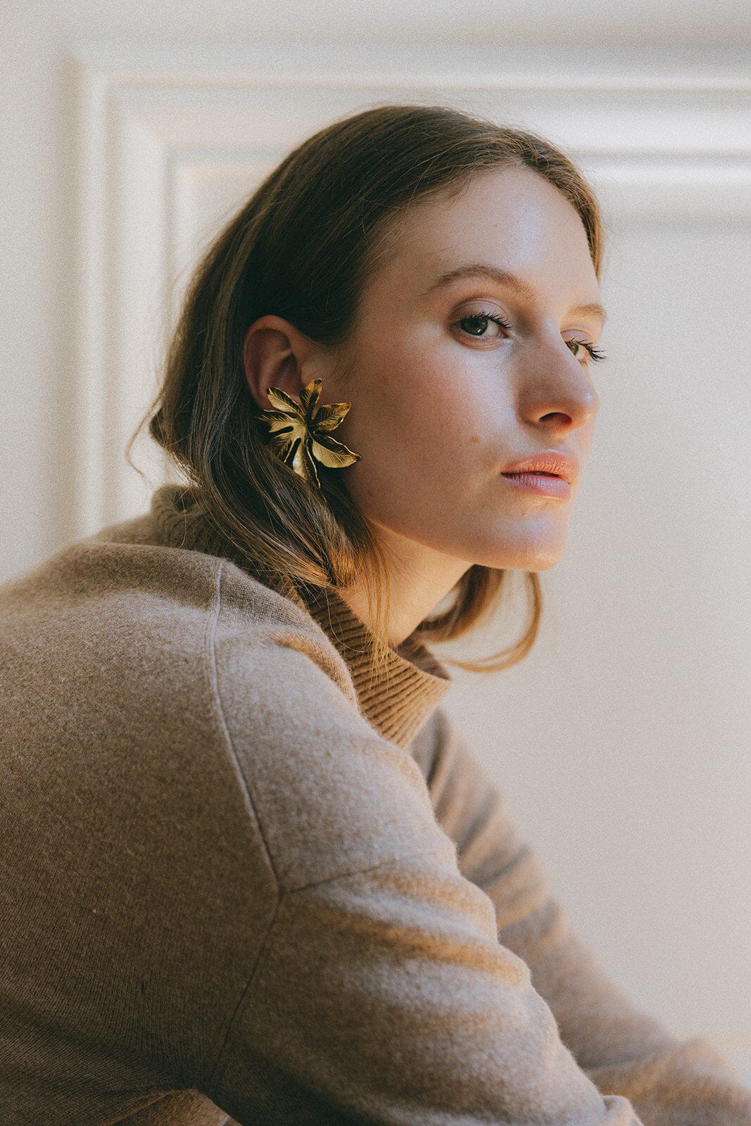 Maxi Boucles d'Oreilles Puces Chloris Argent Fleurs Boucles d'Oreilles Monsieur Simone