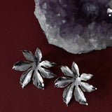 Maxi Boucles d'Oreilles Puces Chloris Argent Fleurs Boucles d'Oreilles Monsieur Simone