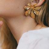 Maxi Boucles d'Oreilles Puces Chloris Or Fleurs Boucles d'Oreilles Monsieur Simone