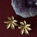 Maxi Boucles d'Oreilles Puces Chloris Or Fleurs Boucles d'Oreilles Monsieur Simone