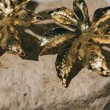 Maxi Boucles d'Oreilles Puces Chloris Or Fleurs Boucles d'Oreilles Monsieur Simone