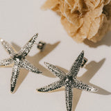 Maxi Boucles d'Oreilles Puces Cléia Argent Étoiles Boucles d'Oreilles Monsieur Simone