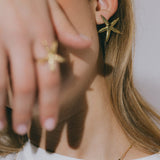 Maxi Boucles d'Oreilles Puces Cléia Argent Étoiles Boucles d'Oreilles Monsieur Simone