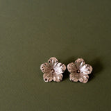 Maxi Boucles d'Oreilles Puces Gaïa Argent Fleurs Boucles d'Oreilles Monsieur Simone