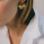 Maxi Boucles d'Oreilles Puces Gaïa Argent Fleurs Boucles d'Oreilles Monsieur Simone