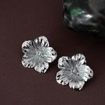 Maxi Boucles d'Oreilles Puces Gaïa Argent Fleurs Boucles d'Oreilles Monsieur Simone