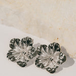 Maxi Boucles d'Oreilles Puces Gaïa Argent Fleurs Boucles d'Oreilles Monsieur Simone