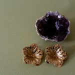 Maxi Boucles d'Oreilles Puces Gaïa Or Fleurs Boucles d'Oreilles Monsieur Simone