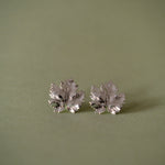 Maxi Boucles d'Oreilles Puces Héra Argent Feuilles Boucles d'Oreilles Monsieur Simone