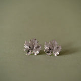 Maxi Boucles d'Oreilles Puces Héra Argent Feuilles Boucles d'Oreilles Monsieur Simone