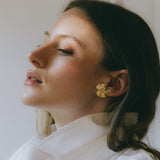 Maxi Boucles d'Oreilles Puces Héra Or Feuilles Boucles d'Oreilles Monsieur Simone