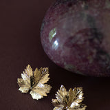 Maxi Boucles d'Oreilles Puces Héra Or Feuilles Boucles d'Oreilles Monsieur Simone