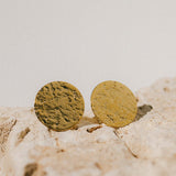 Maxi Boucles d'Oreilles Puces Hestia Or Ronds Martelés Boucles d'Oreilles Monsieur Simone