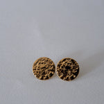 Maxi Boucles d'Oreilles Puces Hestia Or Ronds Martelés Boucles d'Oreilles Monsieur Simone