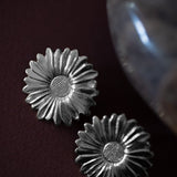 Maxi Boucles d'Oreilles Puces Maïa Argent Fleurs Boucles d'Oreilles Monsieur Simone