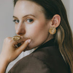 Maxi Boucles d'Oreilles Puces Maïa Argent Fleurs Boucles d'Oreilles Monsieur Simone