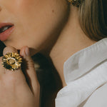 Maxi Boucles d'Oreilles Puces Maïa Argent Fleurs Boucles d'Oreilles Monsieur Simone