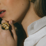 Maxi Boucles d'Oreilles Puces Maïa Argent Fleurs Boucles d'Oreilles Monsieur Simone