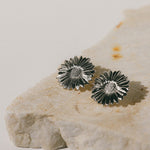Maxi Boucles d'Oreilles Puces Maïa Argent Fleurs Boucles d'Oreilles Monsieur Simone