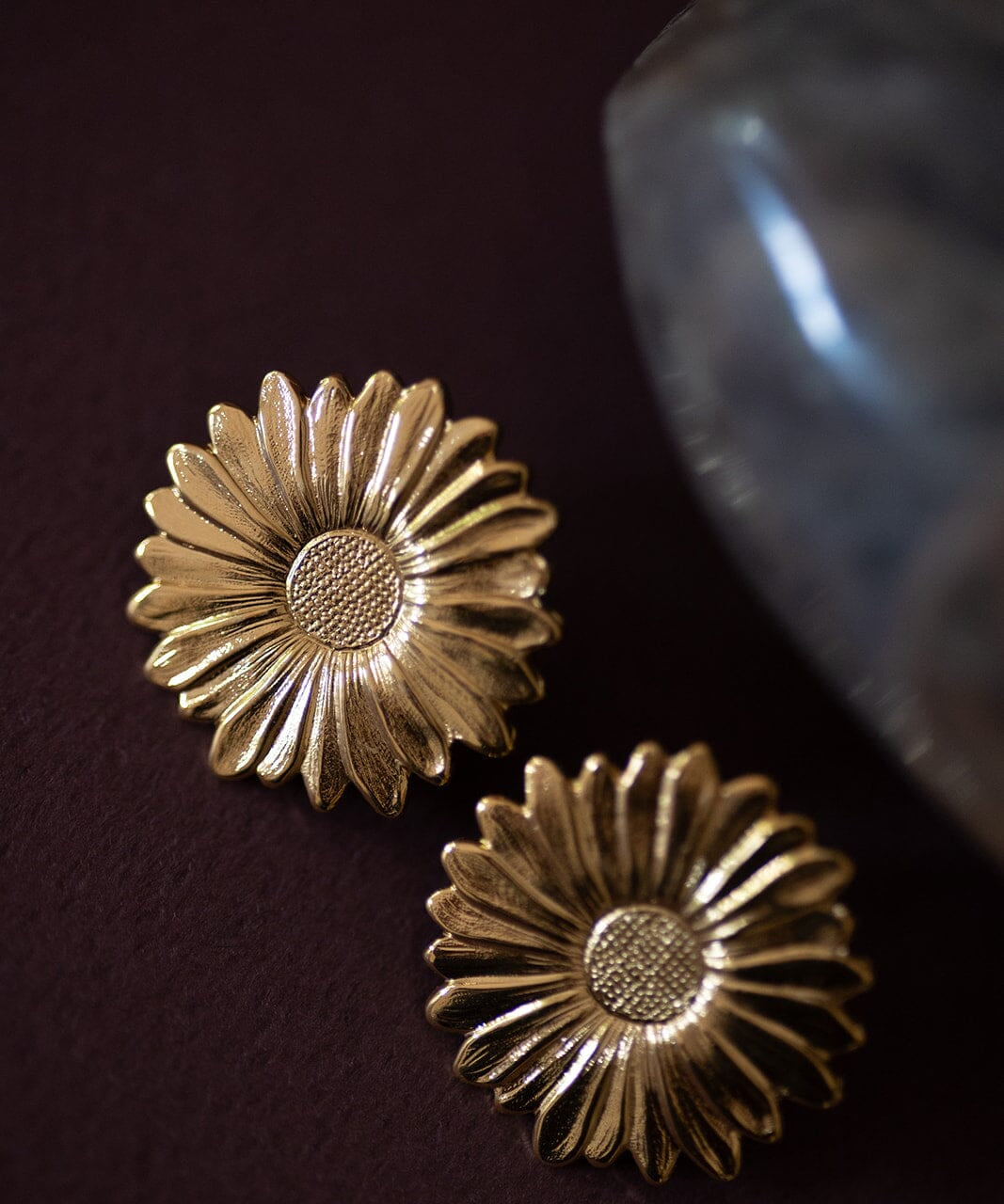 Maxi Boucles d'Oreilles Puces Maïa Or Fleurs Boucles d'Oreilles Monsieur Simone