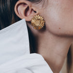 Maxi Boucles d'Oreilles Puces Maïa Or Fleurs Boucles d'Oreilles Monsieur Simone