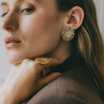 Maxi Boucles d'Oreilles Puces Maïa Or Fleurs Boucles d'Oreilles Monsieur Simone