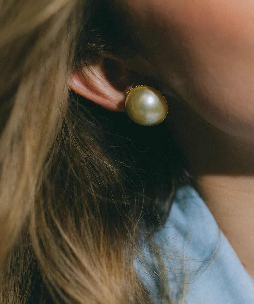 Maxi Boucles d'Oreilles Puces Nélya Argent Perles Boucles d'Oreilles Monsieur Simone