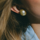 Maxi Boucles d'Oreilles Puces Nélya Argent Perles Boucles d'Oreilles Monsieur Simone