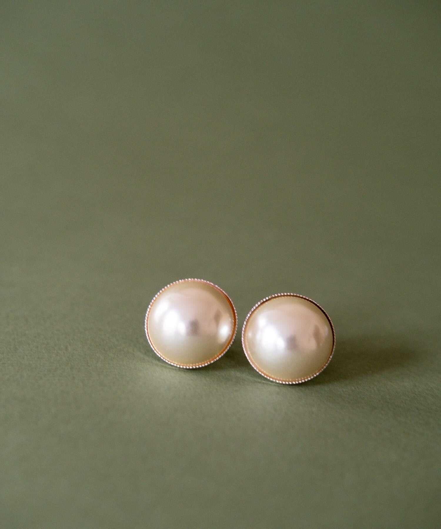 Maxi Boucles d'Oreilles Puces Nélya Argent Perles Boucles d'Oreilles Monsieur Simone