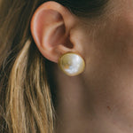 Maxi Boucles d'Oreilles Puces Nélya Or Perles Boucles d'Oreilles Monsieur Simone