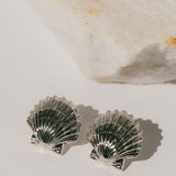 Maxi Boucles d'Oreilles Puces Nérée Argent Coquillages Boucles d'Oreilles Monsieur Simone