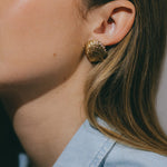 Maxi Boucles d'Oreilles Puces Nérée Argent Coquillages Boucles d'Oreilles Monsieur Simone