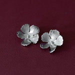 Maxi Boucles d'Oreilles Puces Orphée Argent Fleurs Boucles d'Oreilles Monsieur Simone