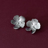 Maxi Boucles d'Oreilles Puces Orphée Argent Fleurs Boucles d'Oreilles Monsieur Simone